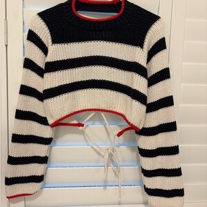 Zara Cropped Sweater (Open Back)